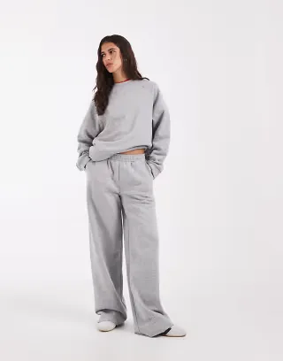 ASOS DESIGN brushback sweats mix & match in gray heather