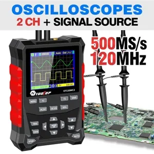 TOOLTOP 2-Channel 120MHz Portable Oscilloscope with Signal Generator - Mini USB Automotive Diagnostic Tester