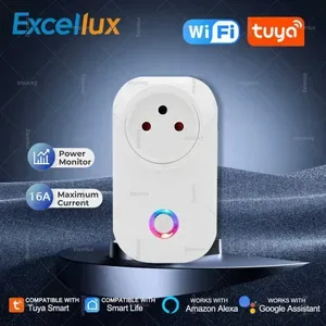 Tuya WiFi Smart Plug, 16A Power Monitoring Socket with Timing Function, Home Automation Outlet for Alexa, Israel Standar
