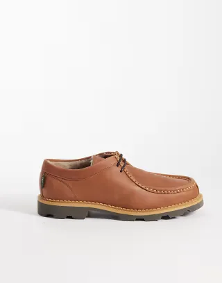 Pompeii latymer leather apron shoes in light brown