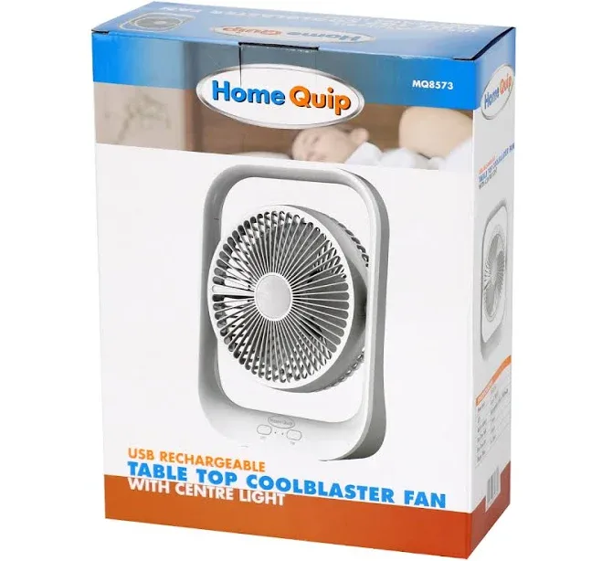 Home Quip Usb Rechargeable Table Top Fan