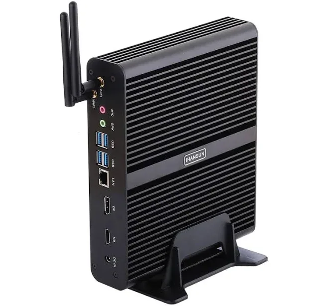 4K Fanless Mini PC, Desktop Computer, Server, Intel Comet Lake Six Cores I7 10710U 10810U, Windows 11 pro or Linux Ubunt