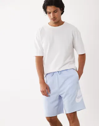 Nike Club shorts in light blue