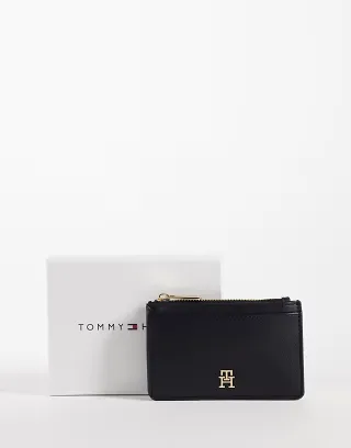 Tommy Hilfiger icon card holder in black