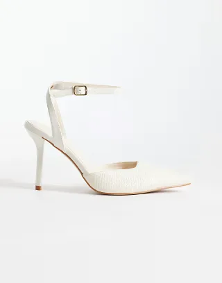 SIMMI London Nella woven heeled shoes in stone