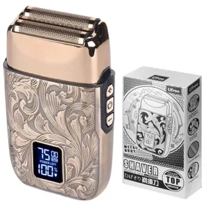 Ufree Electric Foil Shavers for Men - 3-Speed Beard Trimmer with LCD Display - Close Face Shaving Razor