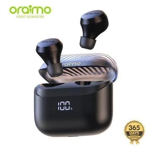 Oraimo Fit In Earbuds - 4 Enc True Wireless Earbuds- Black