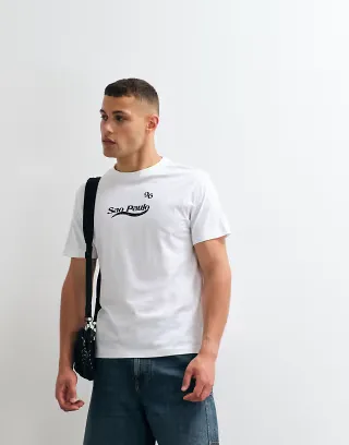ASOS DESIGN T-shirt with Sao Paulo graphic in white