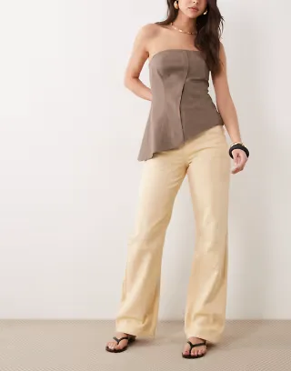 Threadbare straight leg jeans in buttermilk yellow