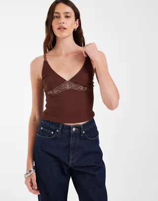 Free People Made You Blush lounge tank in brown
