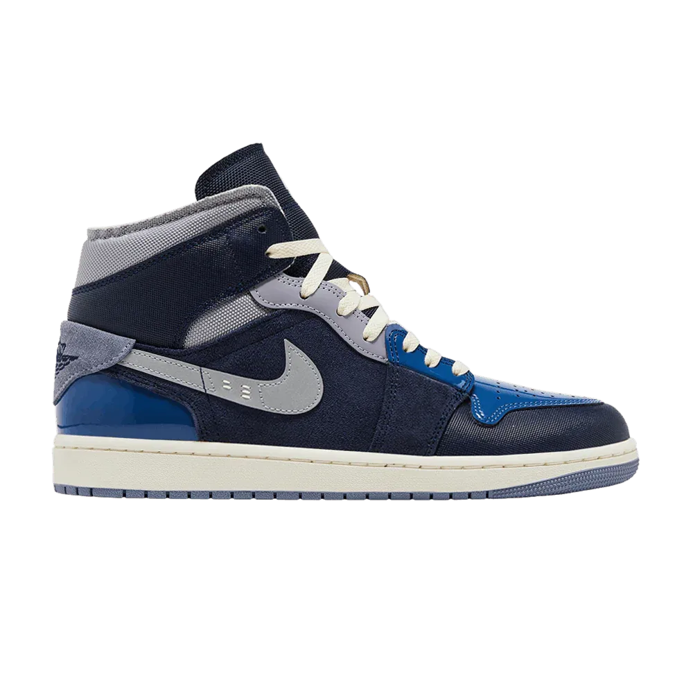 Air Jordan 1 Mid SE Craft Obsidian French Blue Ashen Slate White