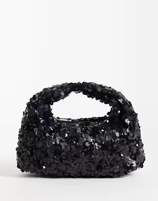 My Accessories mini grab bag in black sequin