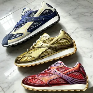 Orbit Casual Sneakers for Men and Women - Breathable Leather Mesh Running Shoes, Lace-Up, Thick Sole, Mixed Color Sport