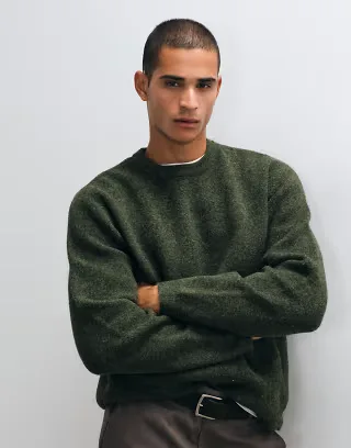 ASOS DESIGN relaxed knit sweater in green