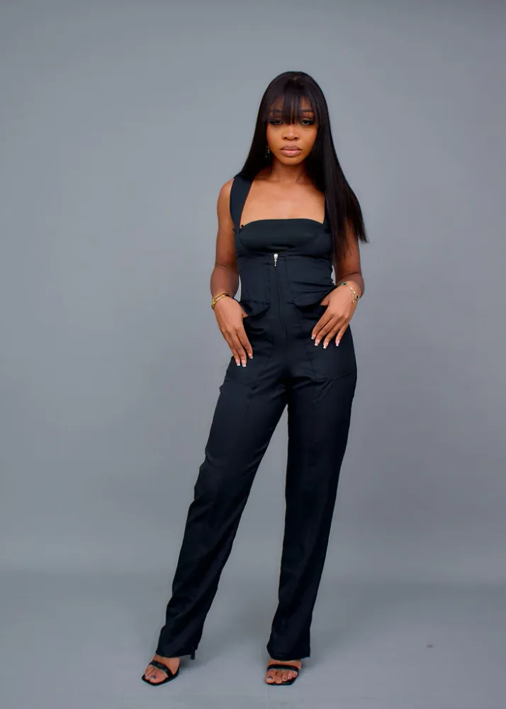 ZIP DOUBLE POCKET JUMPSUIT