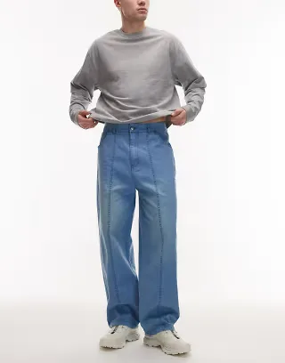 Umbro Drill denim jeans in washed blue