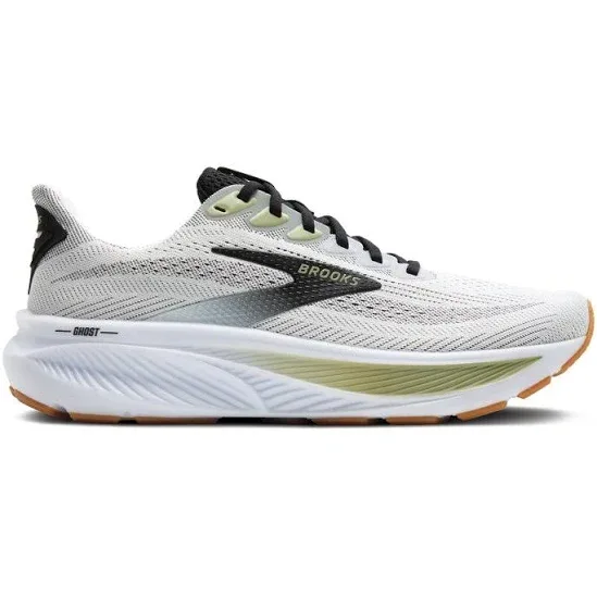 Brooks Men's Ghost 17 Running Shoes White/Green - Men's Running at Academy Sports