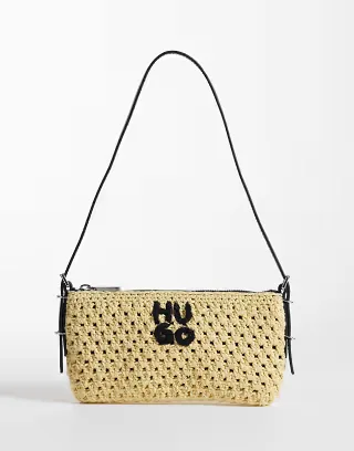 HUGO Red shoulder bag in light beige
