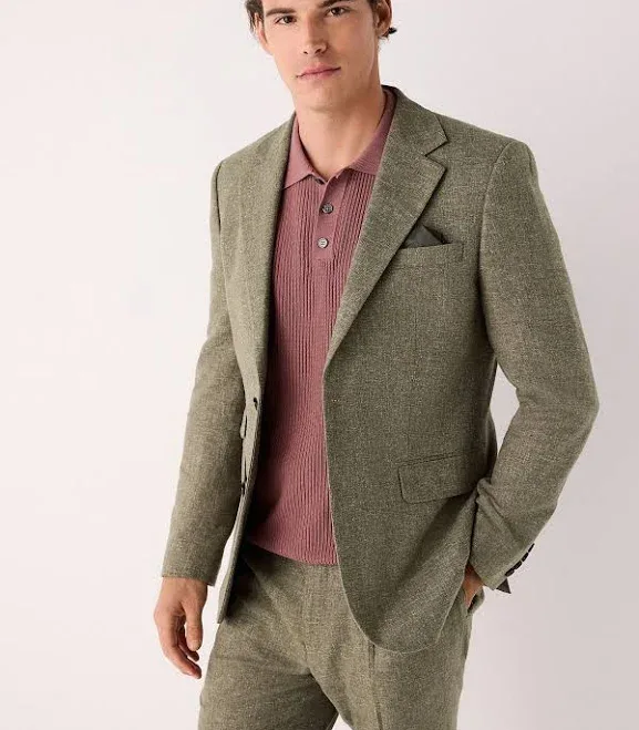 Next Men's Slim Fit Linen Blend Suit Jacket