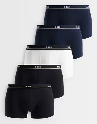 Boss Bodywear 5 pack essential logo waistband briefs in multi