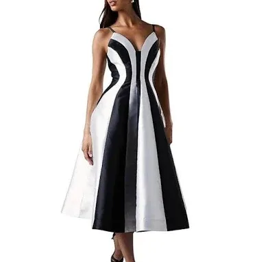 Coast Women's Midi Contrast Panel Dress - Black - Casual dresses