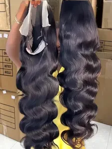 30 Inch 250 Density Brazilian Body Wave Human Hair Wigs for Women - 13x4 HD Lace Front, Glueless Short Bob, Pre-Plucked