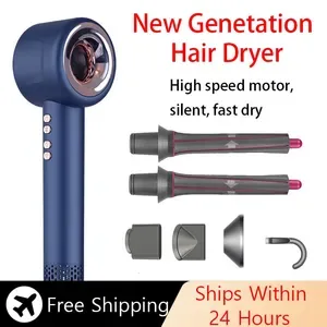Professional Leafless Hair Dryer 110V/240V Negative Ionic Hair Dryer / Cold Blow Dryer Hairdryer Home Appliance 240317 Q