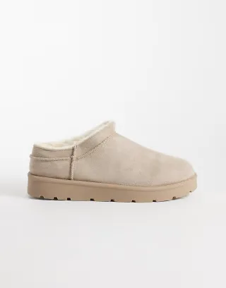SEQWL cozy microsuede boots in mushroom