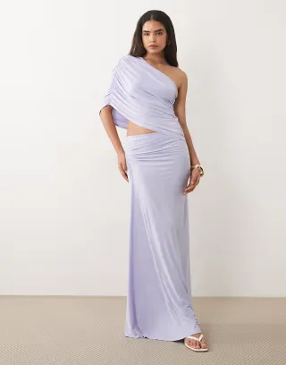ASOS DESIGN draped set in lilac