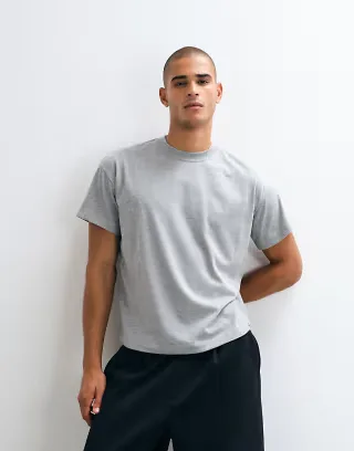4505 Icon heavyweight cotton shrunken boxy fit t-shirt with quick dry finish in gray heather