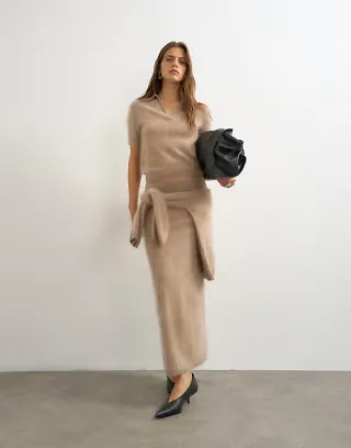 Topshop knit mix and match brushed pure premium in neutral