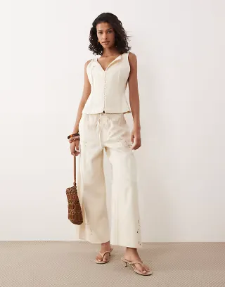 Denim ecru set