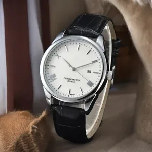 Men's Automatic Date Designer Leather Strap Quartz Wristwatches: 2024's Fashion Brand Business Hot Sale