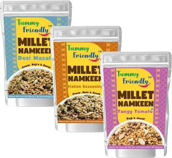 TummyFriendly Millet Namkeen Mixture for Kids and Adults.Healthy Snacks Items Namkeen for Kids, Adults, Pregnant Women,