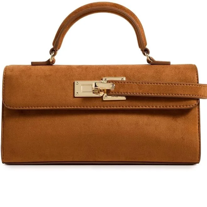 Keyla Faux Suede Top Handle Bag