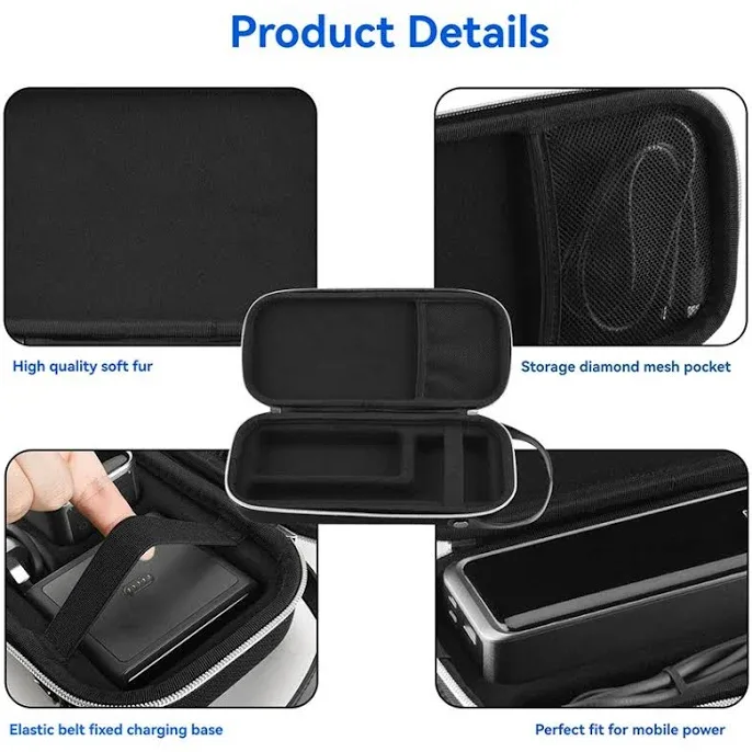 For Anker Prime 27650mah 250w Power Bank+charging Dock Eva Hard-shell