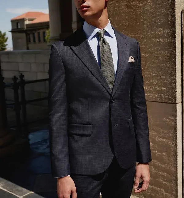 NEXT Men's Skinny Fit Check Texture Suit Jacket