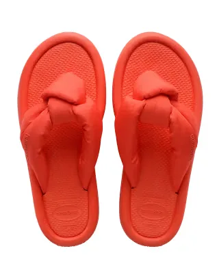 Havaianas overpuff boho flip flops in red