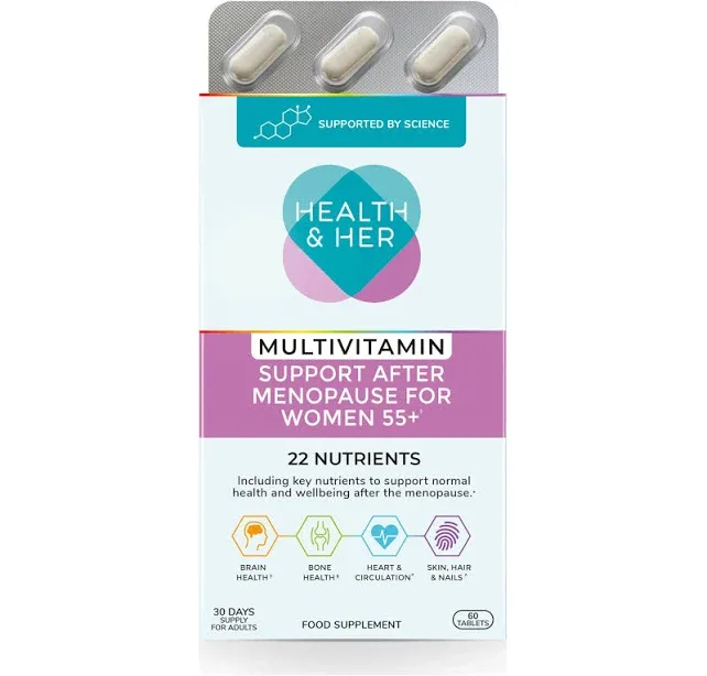 Health & Her Multivitamin Support After Menopause for Women