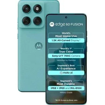 Motorola Moto Edge 60 Fusion 5G Ai Compatible with Tmobile Mint Tello & Global 256gb+8gb NFC 50mp Triple Cam Dual Sim 6.