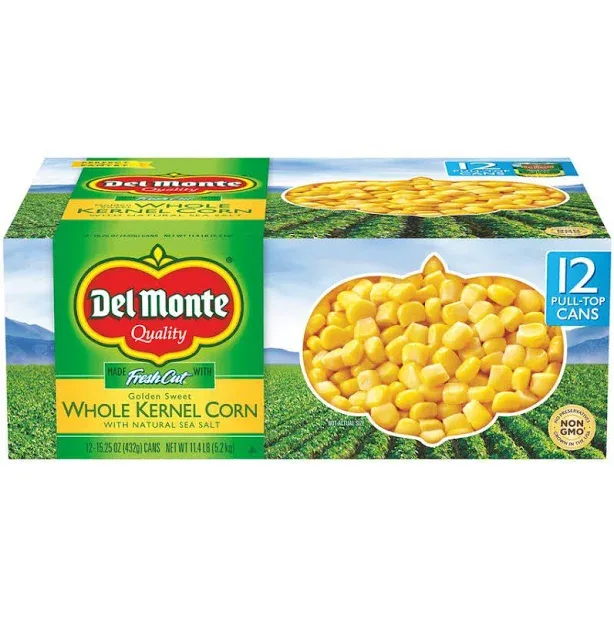 Del Monte Whole Kernel Corn 15.25oz (Pack of 8)