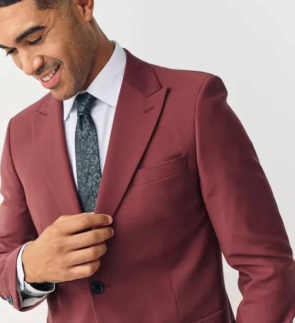 Next Men's Slim Fit Motion Flex Wool Blend Suit Jacket