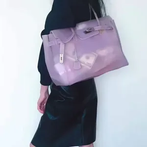 Jelly Bag Large Capacity Beach Tote - Summer Single-Shoulder Clear Handbag