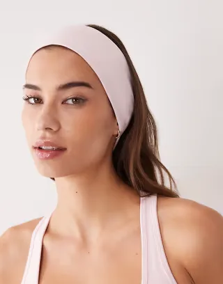 4505 Icon soft touch yoga wide headband in ballet pink