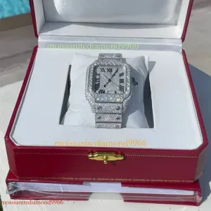 High-quality luxury moissanite custom watches, gift factory wholesale, hip-hop style ice crystal mechan