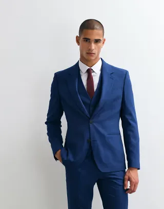 ASOS DESIGN slim suit blazer in blue