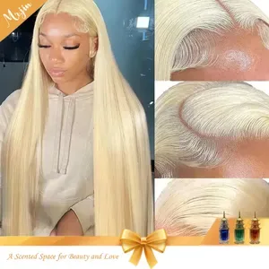 Designer Brazilian 13x4 13x6 Full Frontal Lace 613 Blonde Colored Straight Human Hair Wigs Lace Front Wigs For Women 34