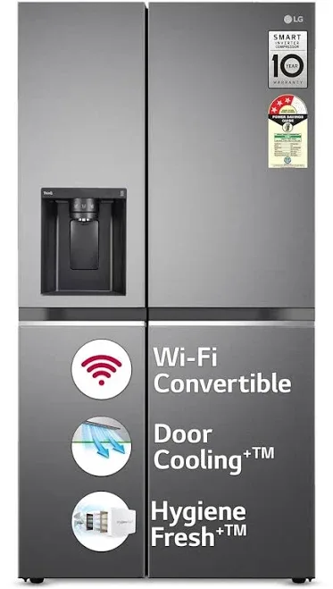 LG 630L 3 Star Side-by-Side Refrigerator GL-L257CPZ3