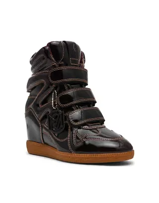 Steve Madden Mavis wedge sneakers brown patent