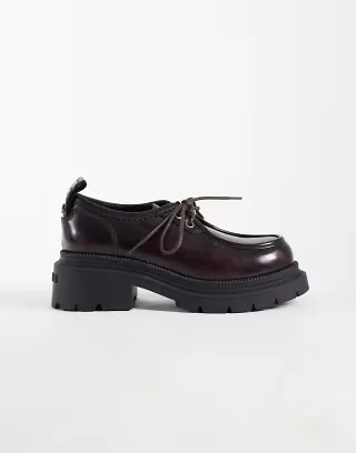 Buffalo Chunky lace-up shoes in cherry red